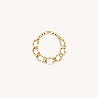Dear Diary Chainlink Click Ring Titanium