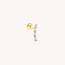 Quadruple Pear Diamond Piercing 18K