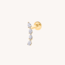 Quadruple Pear Diamond Piercing 18K