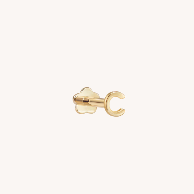Mini Alphabet Piercing 14K