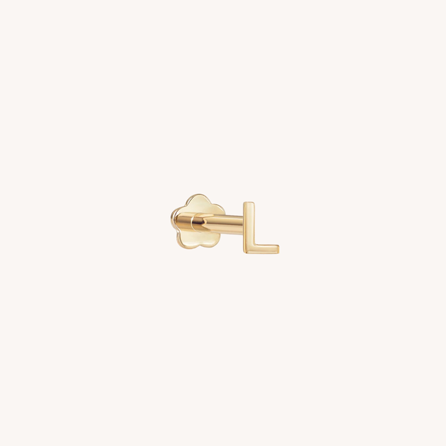 Mini Alphabet Piercing 14K