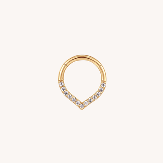 J&Co. V Diamond Click Ring 14K