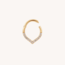 V Diamond Click Ring 14K