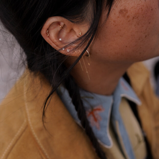 Minimal Ear Threader 14K