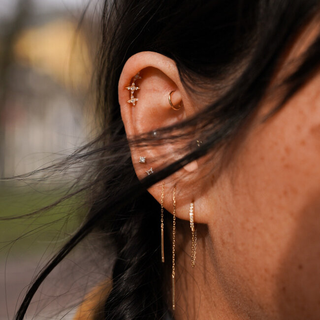 Minimal Ear Threader 14K