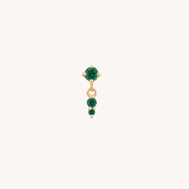 Emerald Green High Noon Piercing 14K