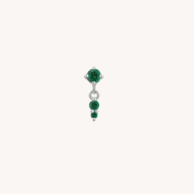 Emerald Green High Noon Piercing 14K