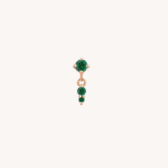 Emerald Green High Noon Piercing 14K