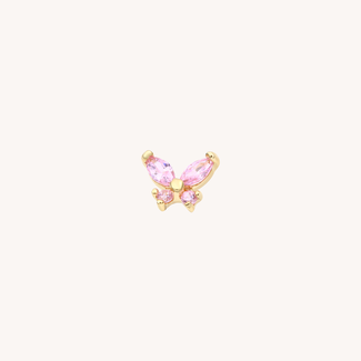 Dear Diary Pink Butterfly Piercing 14K