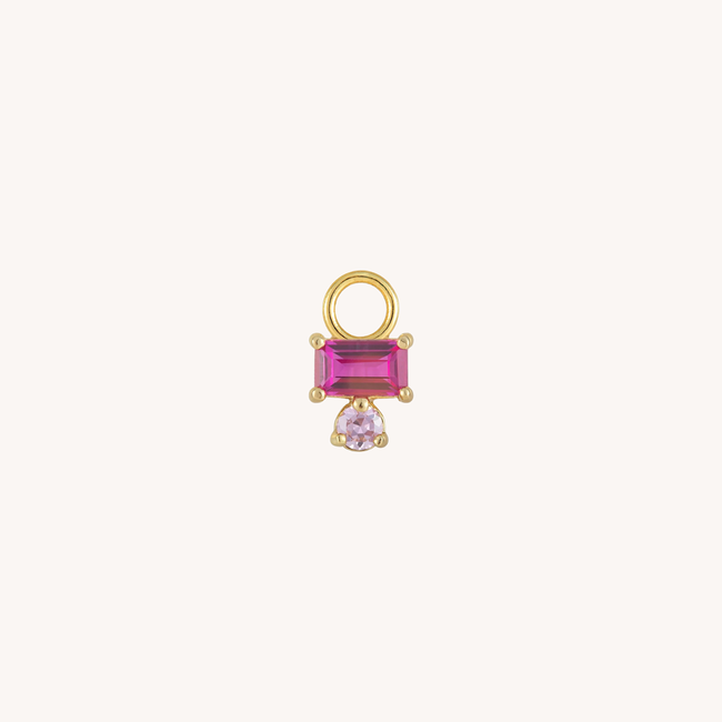 Pink Princess Charm Gold Plated
