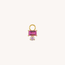 J&Co. Pink Princess Charm Gold Plated