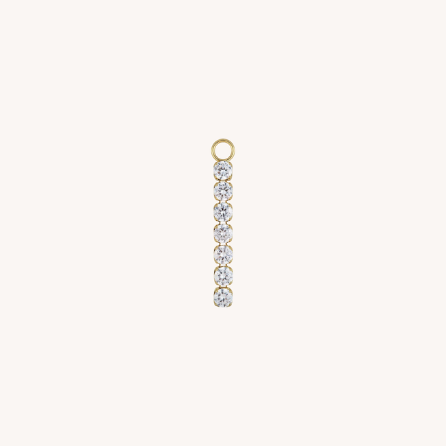 Tennis Chain Pave Charm Gold Plated
