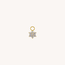 Pave Flower Charm Gold Plated