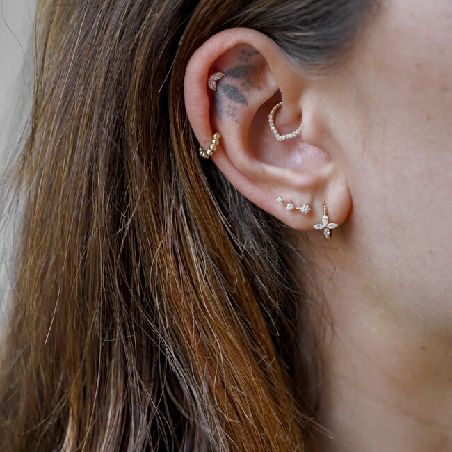 Bubble Click Ring 14K