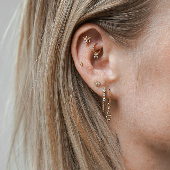 Three In A Row Piercing 18K