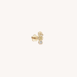 J&Co. Seahorse Diamond Piercing 14K
