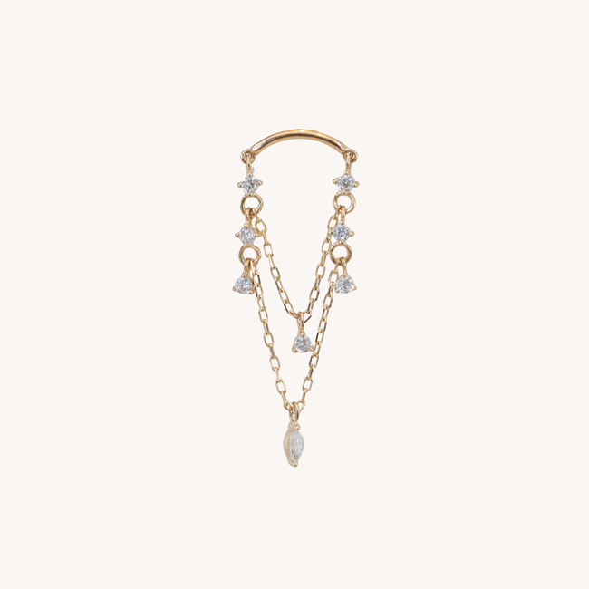 Overdressed Hidden Helix Piercing 14K