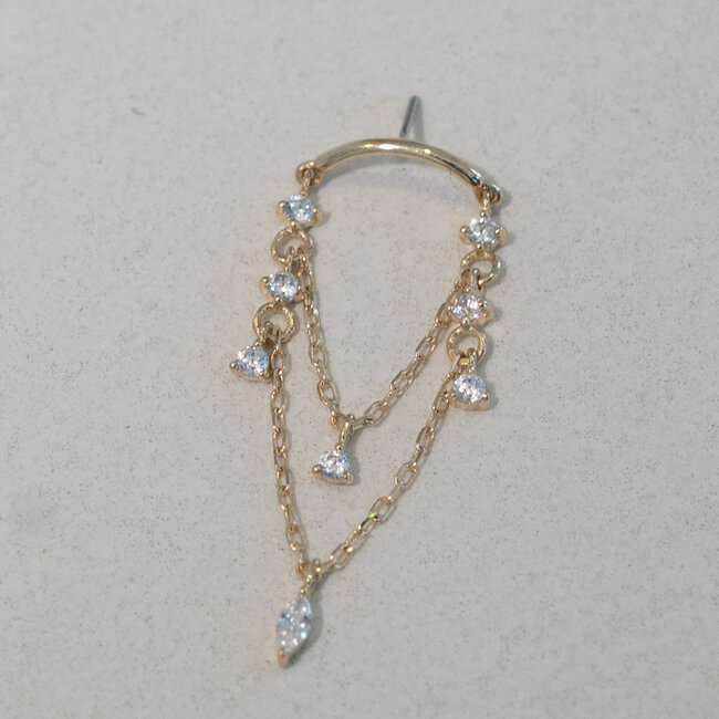 Overdressed Hidden Helix Piercing 14K