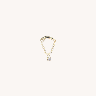 Dear Diary Single Gem Hidden Helix Piercing Titanium