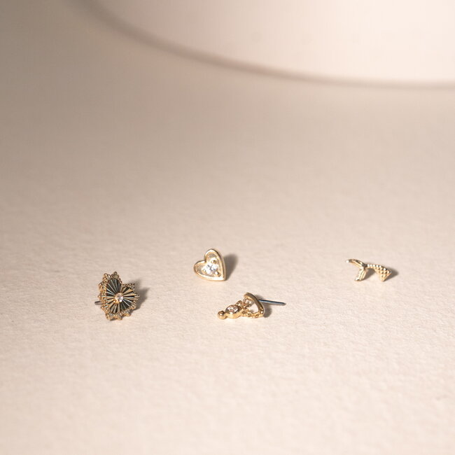 Pia Hidden Helix Piercing 14K