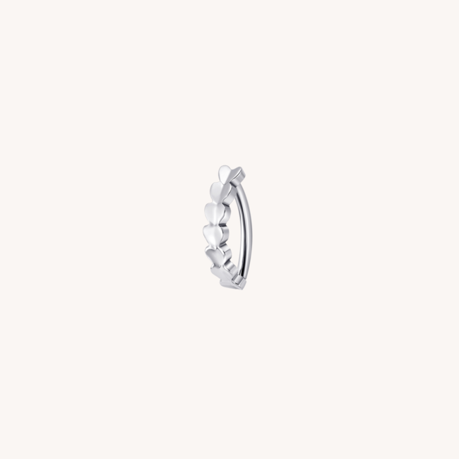 Heart Hug Click Ring Titanium