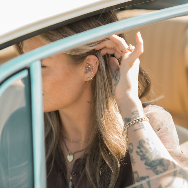 Dew Drop Click Ring 14K