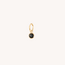 Black Stone Charm Gold Plated