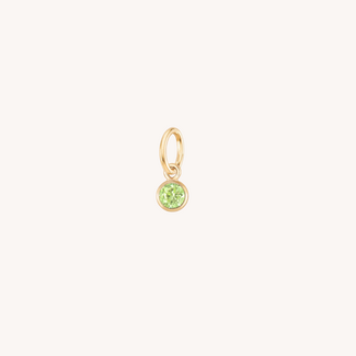 J&Co. Peridot Stone Charm Gold Plated