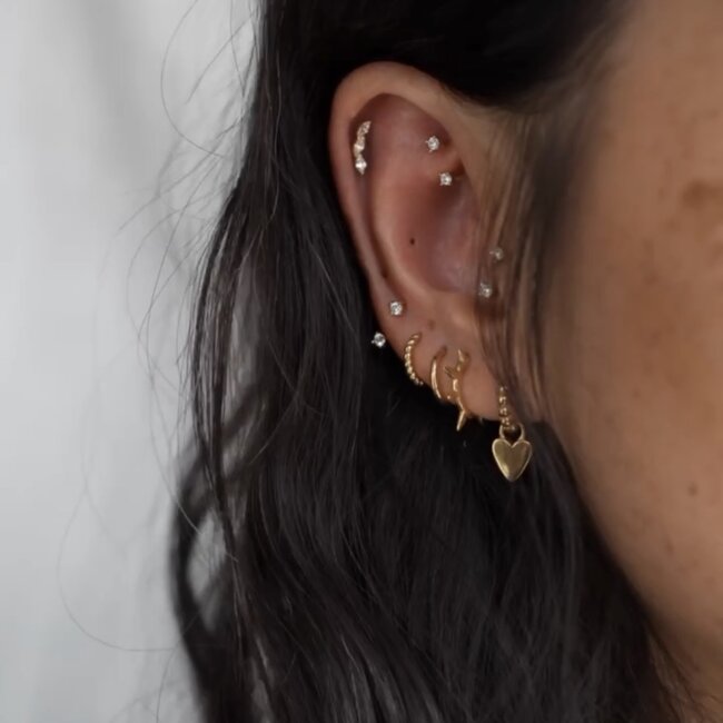 Softly Stacked Piercing 14K