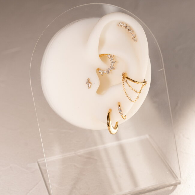 Baquette Curve Piercing Titanium