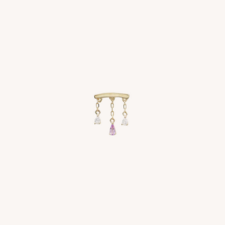 Dear Diary Aluna Amethyst Hidden Helix Piercing 14K
