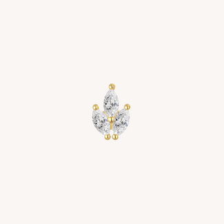 Dear Diary Crystal Fleur Piercing 14K