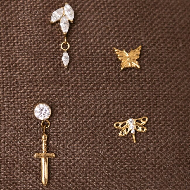 Triple Libelle Piercing Titanium