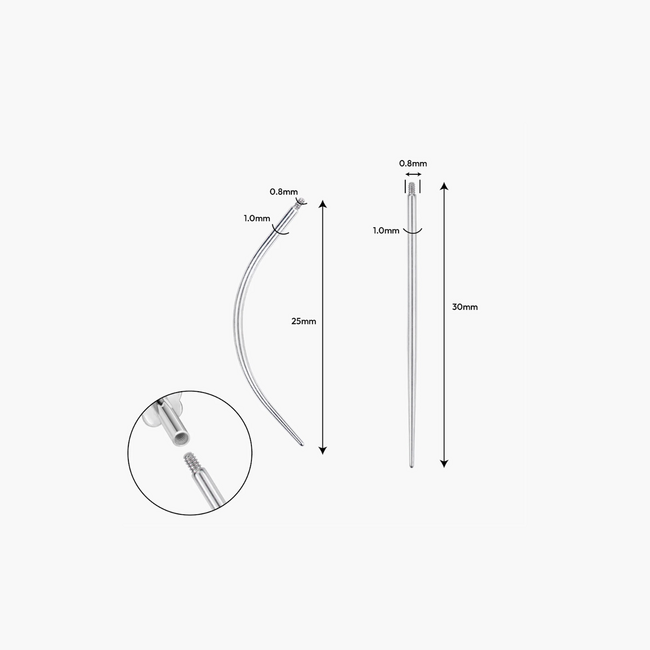 Titanium Piercing Insertion Tool Set