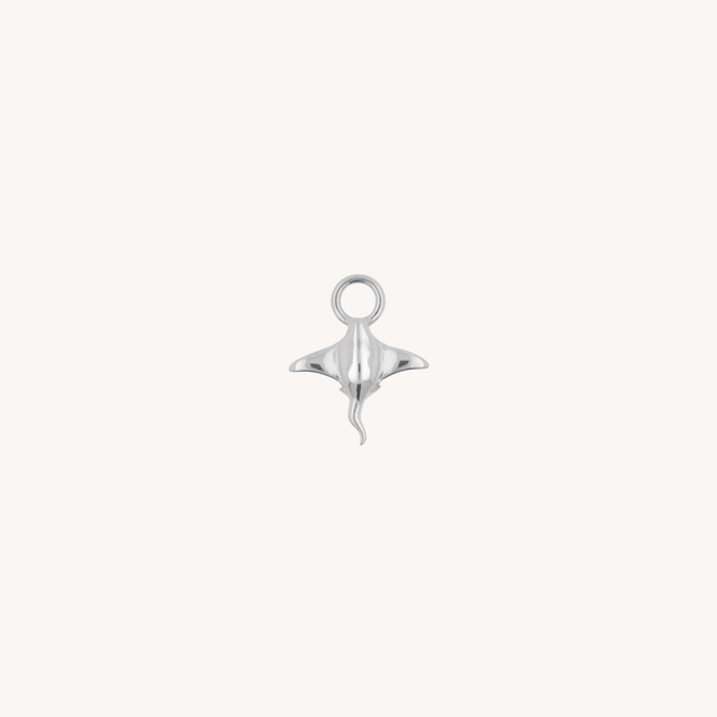 Manta Ray Charm Plated