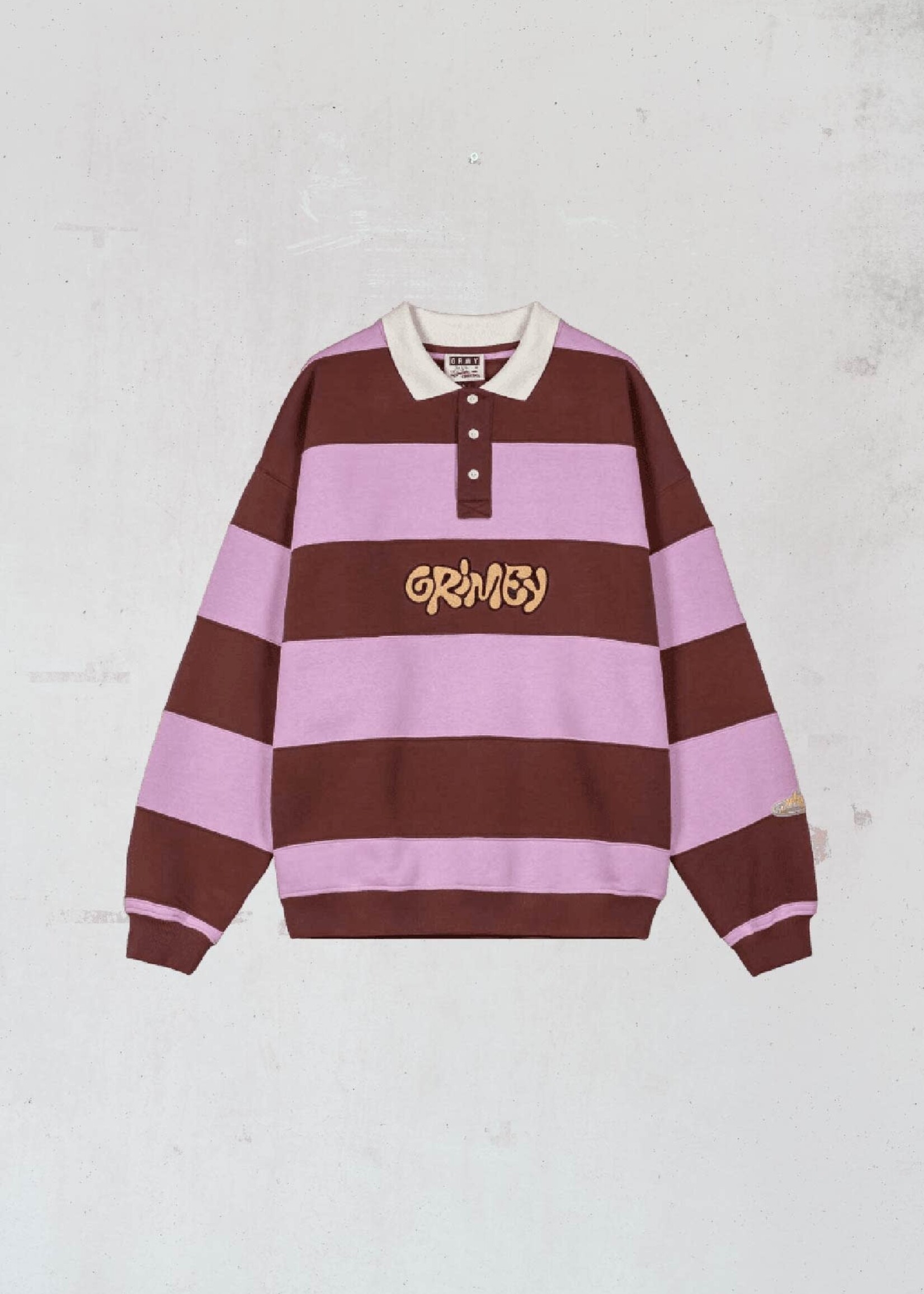 Grimey Wear Grimey Bloodsucker Stripes Polo Sweatshirt Brown