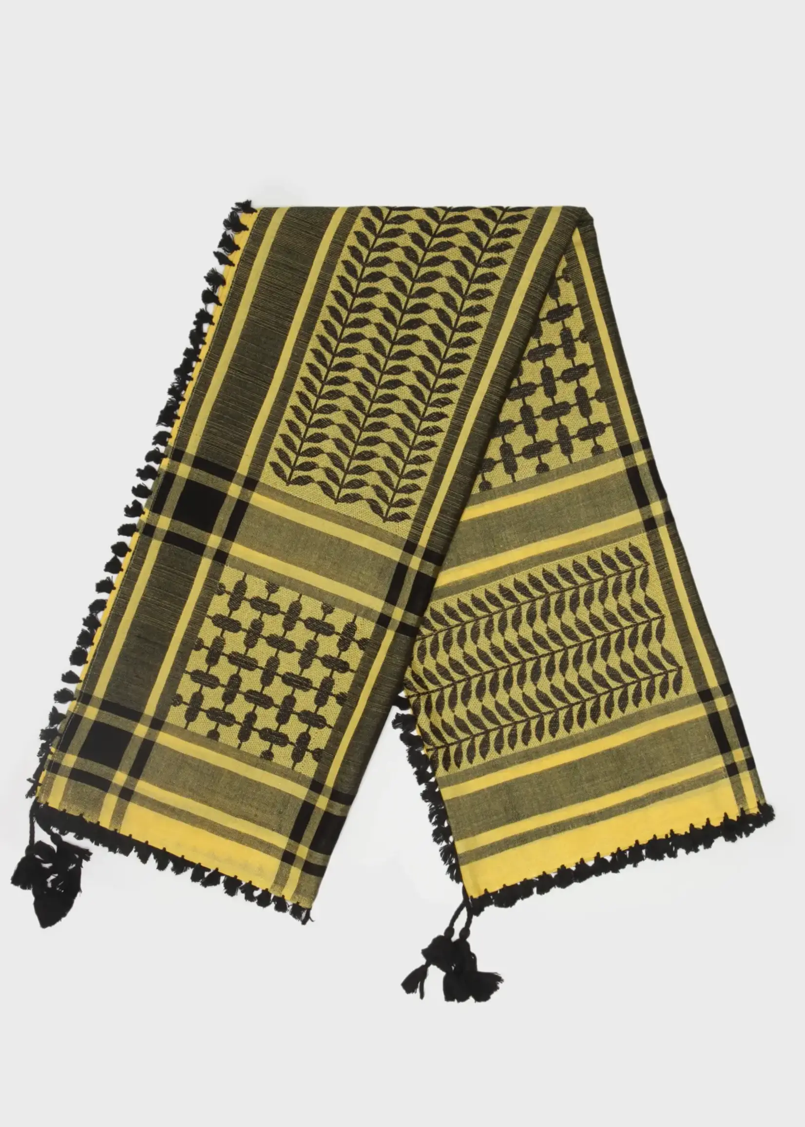 Cave London Cave London Black & Yellow Bamboo Keffiyeh Scarf