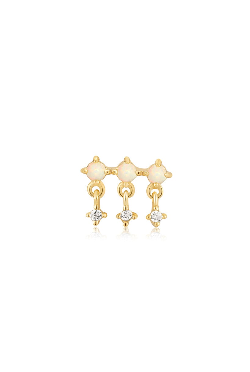 Kyoto Opal Drop Sparkle Barbell Single Oorbel