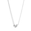 Zilveren gedraaide ketting met hanger 45 cm