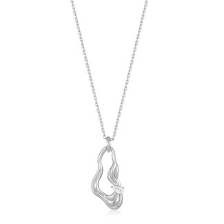 Anker ketting met hanger zilver 50 cm