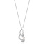 Zilveren anker ketting met hanger met zirkonia steentjes 50 cm