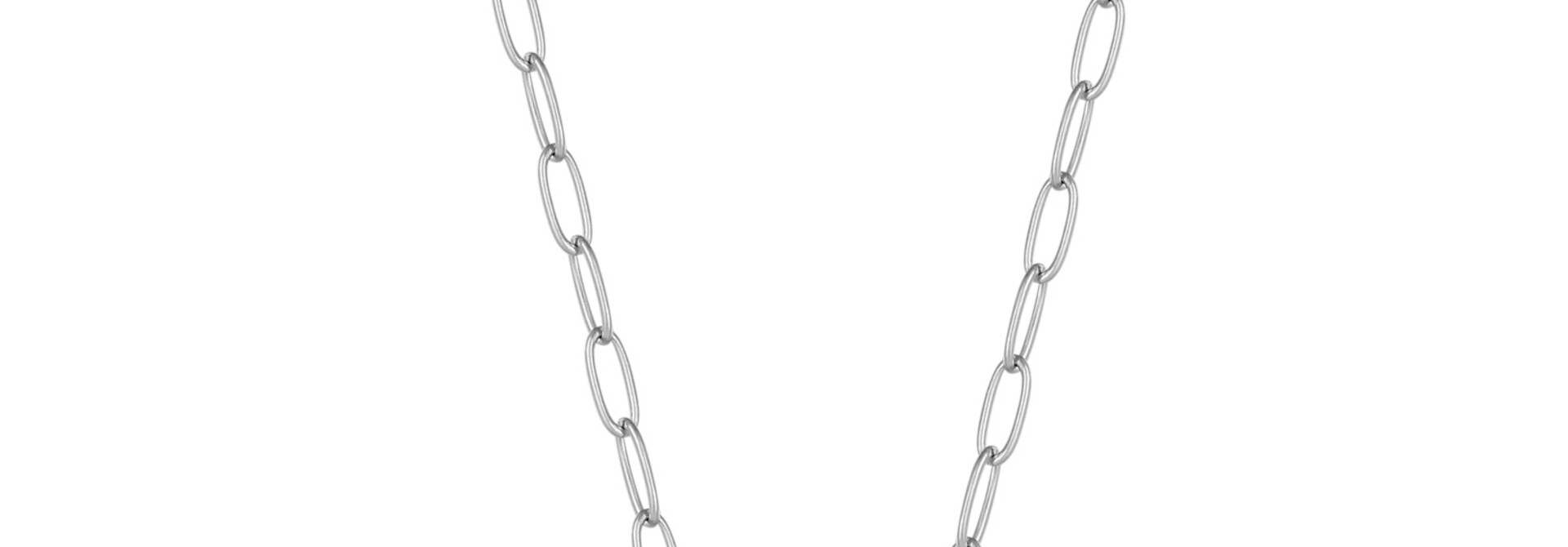 Silver Arrow Link Chunky Chain Ketting - Bicolor