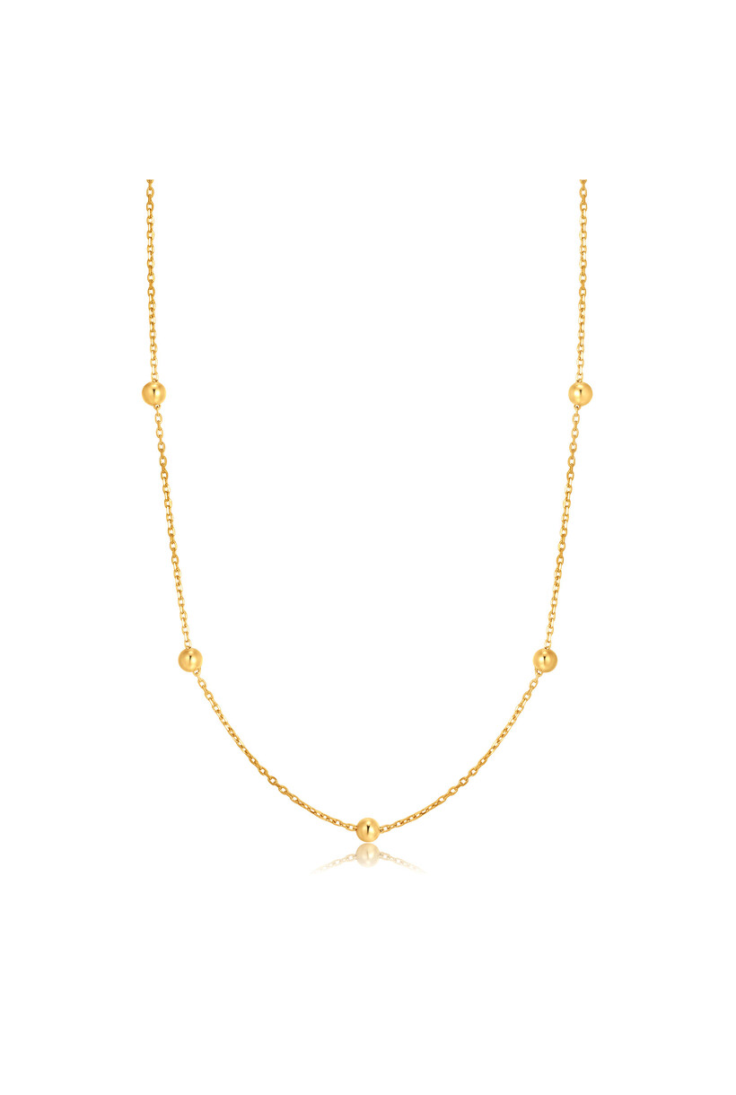 14kt Gold  Beaded Necklace