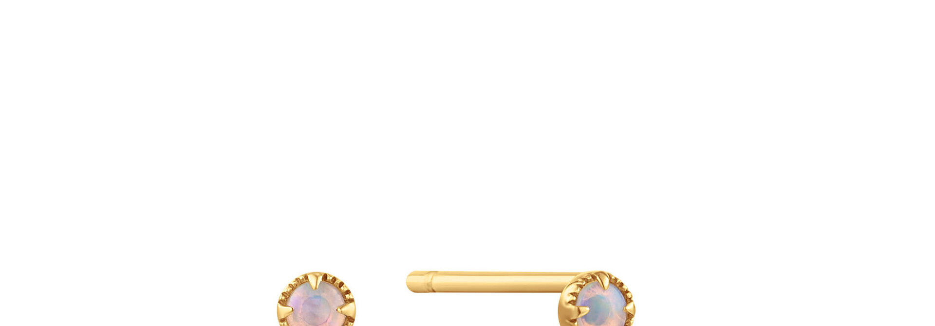 Opal Studs - 14 karaat goud