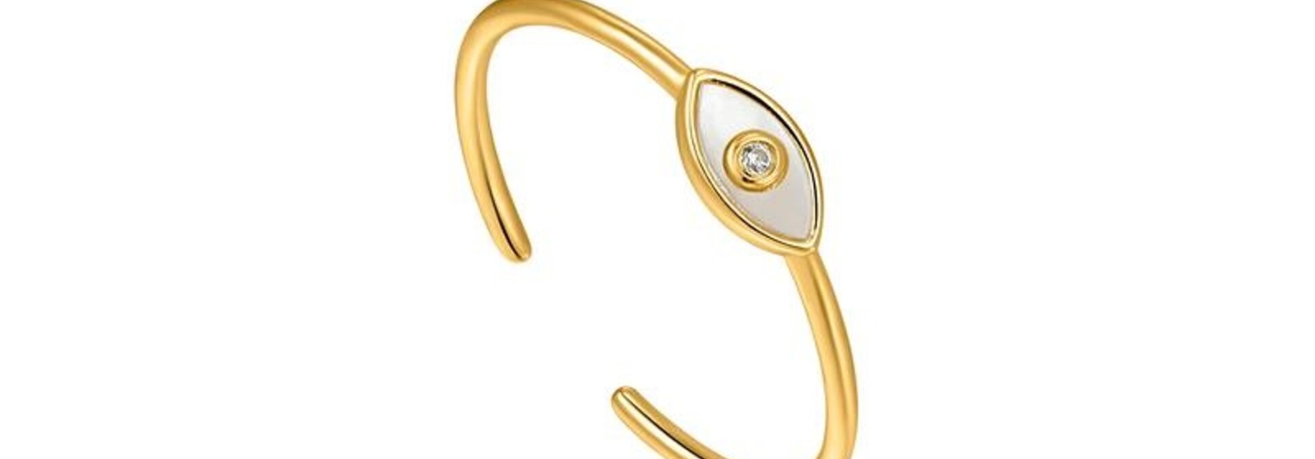Evil Eye  Verstelbare Ring   - Gold plated