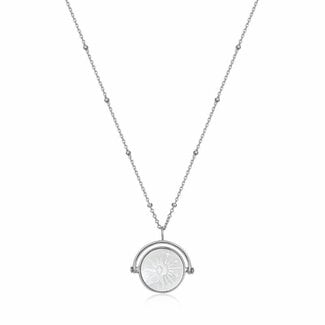 Jasseron ketting met hanger zilver 45 cm