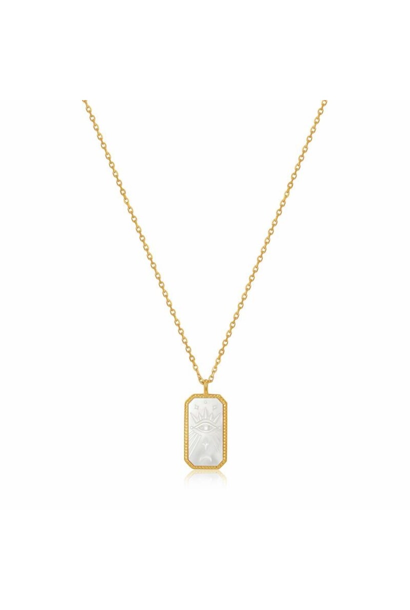 Anker ketting met hanger goudverguld 40 cm