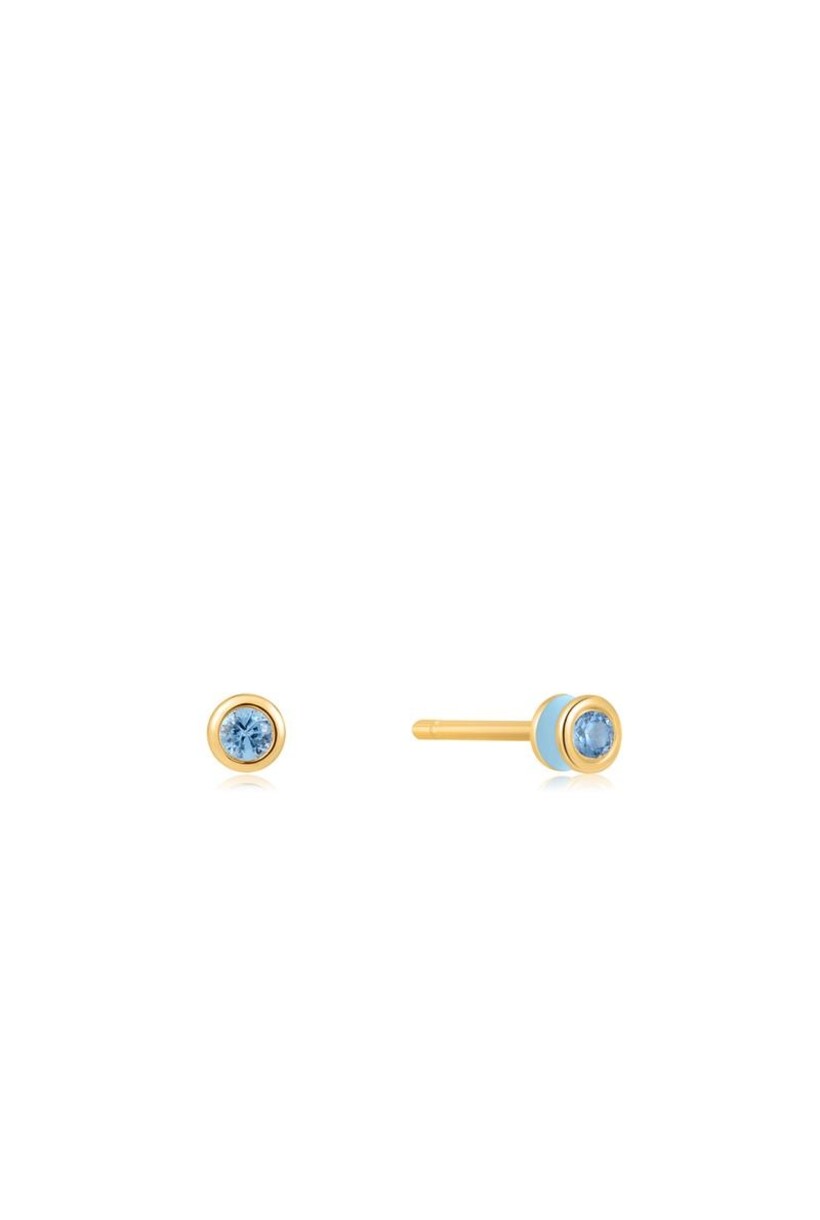 Powder Blue Enamel  Stud Earring