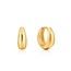 Goudvergulde oorring 10 mm
