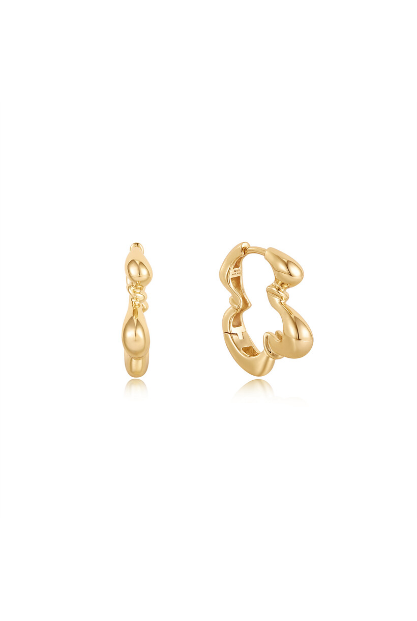 Twisted Wave Hoop Earrings